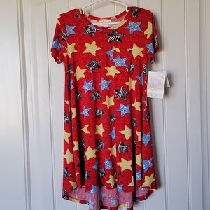 NWT lula roe Scarlet dress girls size 6